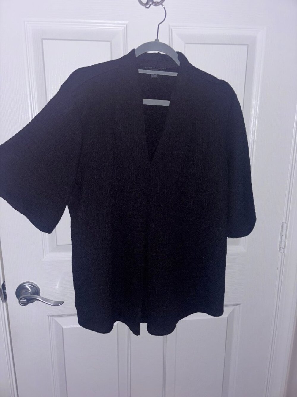 Black V-neck Top